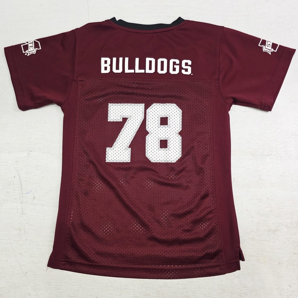 Mississippi State Bulldogs Football Jersey Maroon NCAA Youth Kids Boys Sz S 6/7 - Picture 5 of 8